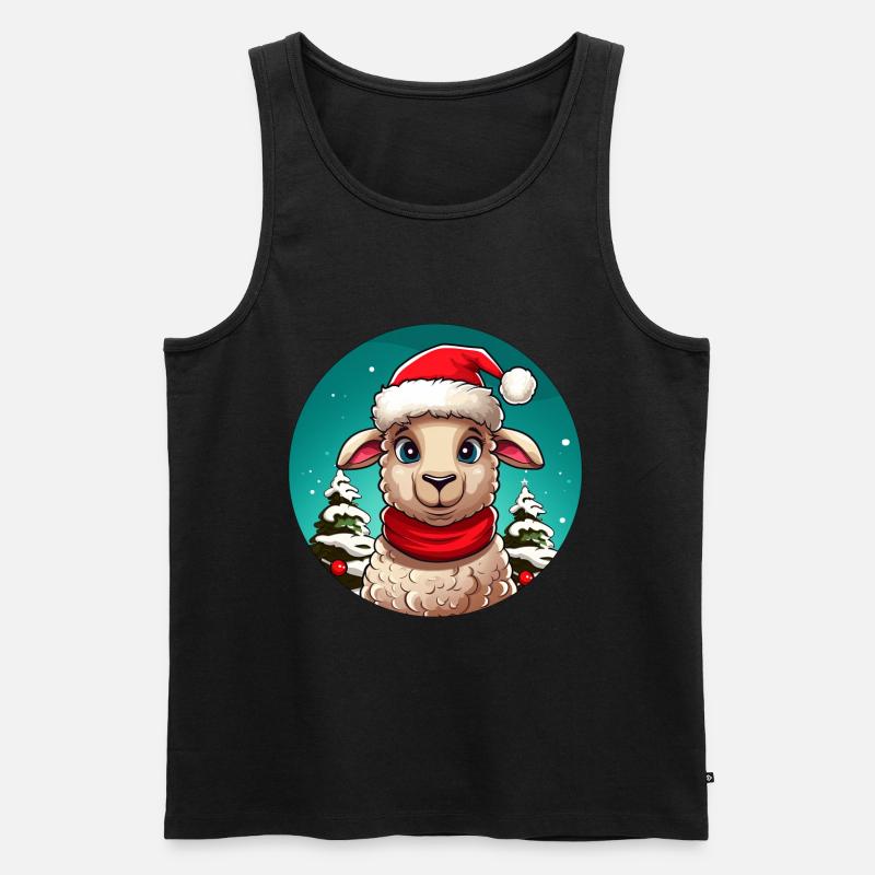 Sheep Christmas - Men's Premium Organic Tank Top - black