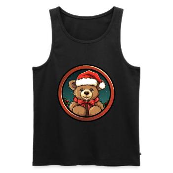 Teddy Bears Christmas - Men's Premium Organic Tank Top - black - Front - AI Model Male 178 light (178cm)