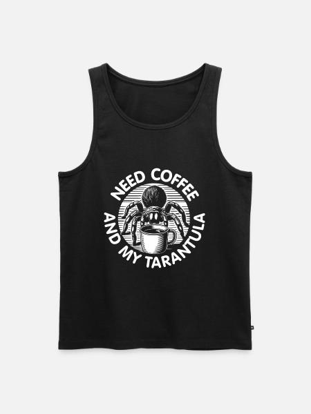 Need coffee and my tarantula - Men's Premium Organic Tank Top - black