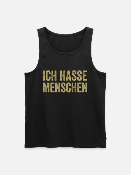 I hate people - Men's Premium Organic Tank Top - black