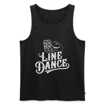 Line Dance Group Training My Dance Sport - Men's Premium Organic Tank Top - black - Front - AI Model Male 178 light (178cm)