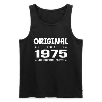 Né en 1975, Cadeau Anniversaire 1975 Original 1975 - Débardeur bio Premium Homme - noir - Devant - Michal (187cm)