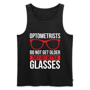 Optician Sunglasses Eyeglass Whisperer Optometry - Men's Premium Organic Tank Top - black - Front - AI Model Male 178 light (178cm)