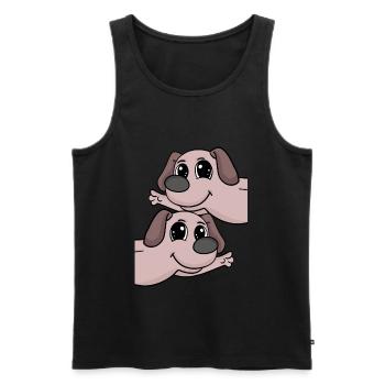 Hund hunde - Männer Premium Bio Tank Top - Schwarz - Vorne - Michal (187cm)