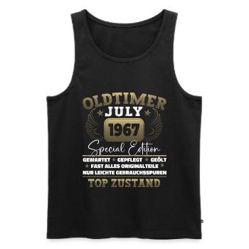 Oldtimer Juli 1967 55. Geburtstag Geschenk Herren - Männer Premium Bio Tank Top - Schwarz - Vorne - Michal (187cm)