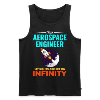 Luft- und Raumfahrtingenieur Raumfahrtraketenwissenschaftler - Männer Premium Bio Tank Top - Schwarz - Vorne - Michal (187cm)