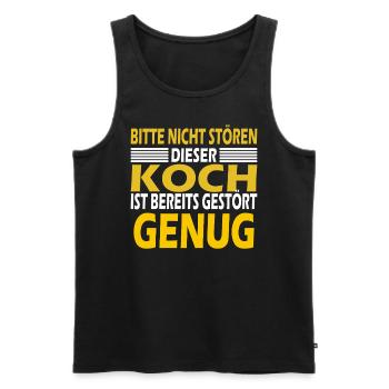 Gestörter Koch Kochmütze Kochkunst Geschenk - Männer Premium Bio Tank Top - Schwarz - Vorne - Michal (187cm)