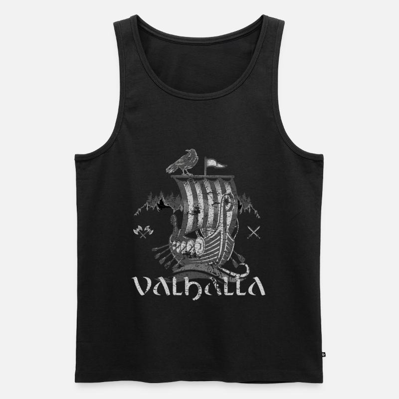 Valhalla Viking Vikings Bjoern Eisenseite - Männer Premium Bio Tank Top - Schwarz