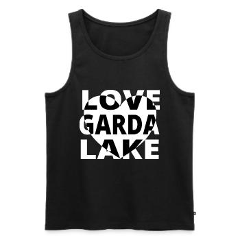 Gardasee Urlaub T-shirt Limone Geschenkidee Sommer - Männer Premium Bio Tank Top - Schwarz - Vorne - AI Model Male 178 light (178cm)