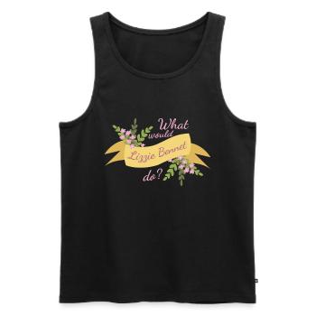 Was würde Lizzie Bennet tun? Ⅱ - Männer Premium Bio Tank Top - Schwarz - Vorne - AI Model Male 178 light (178cm)