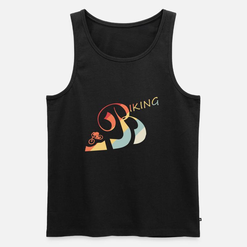 Biking - Männer Premium Bio Tank Top - Schwarz