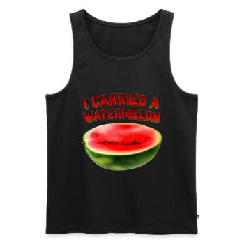 I Carried A Watermelon - Men's Premium Organic Tank Top - black - Front - AI Model Male 178 light (178cm)