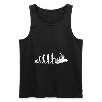 Rafting Evolution - Männer Premium Bio Tank Top - Schwarz - Vorne - Michal (187cm)