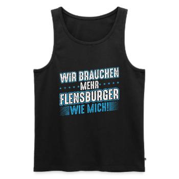 Flensburg Flensburger Männer Spruch Geschenk - Männer Premium Bio Tank Top - Schwarz - Vorne - Michal (187cm)