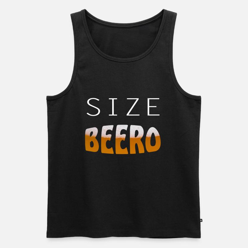 Bier beer lustiger Spruch - Männer Premium Bio Tank Top - Schwarz