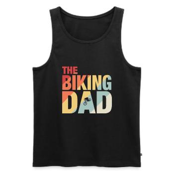 The Biking Dad - Männer Premium Bio Tank Top - Schwarz - Vorne - Michal (187cm)