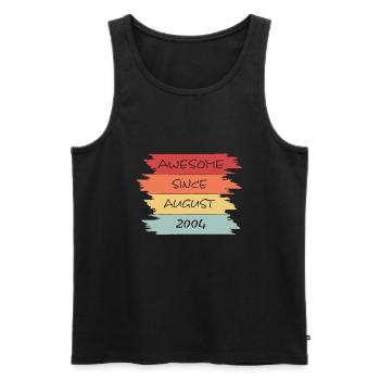 Awesome Since August 2004 - Männer Premium Bio Tank Top - Schwarz - Vorne - Michal (187cm)