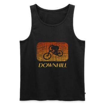 Downhill - Männer Premium Bio Tank Top - Schwarz - Vorne - AI Model Male 178 light (178cm)