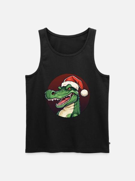 Crocodile Christmas - Men's Premium Organic Tank Top - black