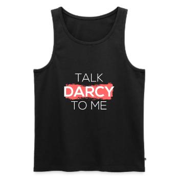 Sprich Darcy mit mir - Männer Premium Bio Tank Top - Schwarz - Vorne - AI Model Male 178 light (178cm)