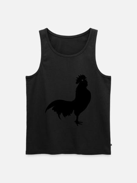 Hahn Tier silhouette - Männer Premium Bio Tank Top -