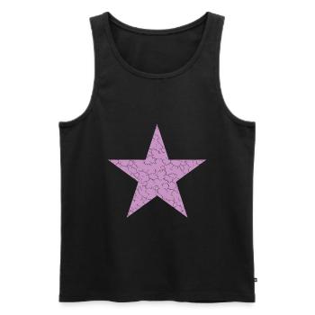 Stern purple Vintage star - Männer Premium Bio Tank Top - Schwarz - Vorne - AI Model Male 178 light (178cm)