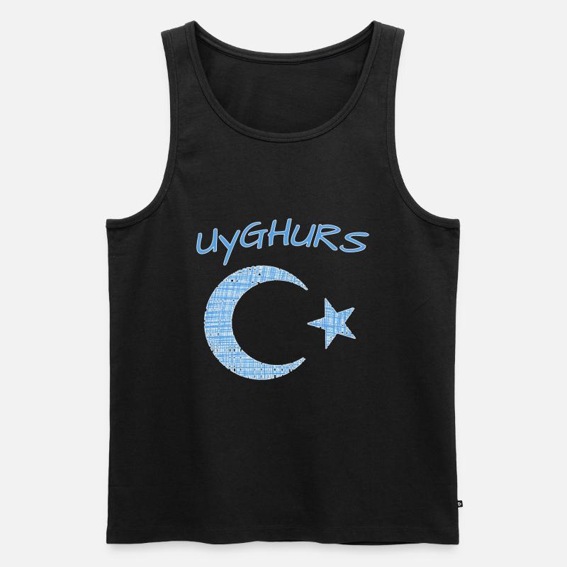 Uyghurs Uiguren - Männer Premium Bio Tank Top - Schwarz