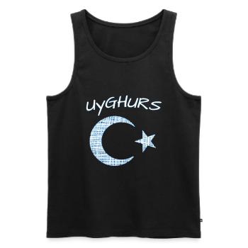 Uyghurs Uiguren Xinjiang - Männer Premium Bio Tank Top - Schwarz - Vorne - Michal (187cm)