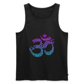 Namaste - Männer Premium Bio Tank Top - Schwarz - Vorne - Michal (187cm)