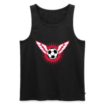 FOOTBALL inspires - Men's Premium Organic Tank Top - black - Front - AI Model Male 178 light (178cm)