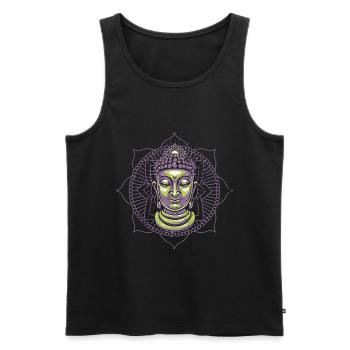 Buddhismus Buddha Geschenkidee - Männer Premium Bio Tank Top - Schwarz - Vorne - Michal (187cm)