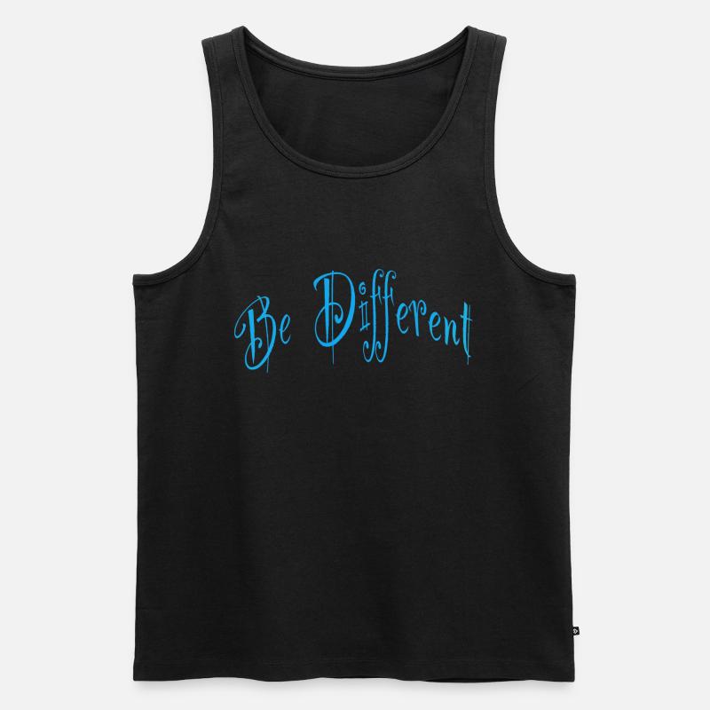 Be different ist different - Männer Premium Bio Tank Top - Schwarz