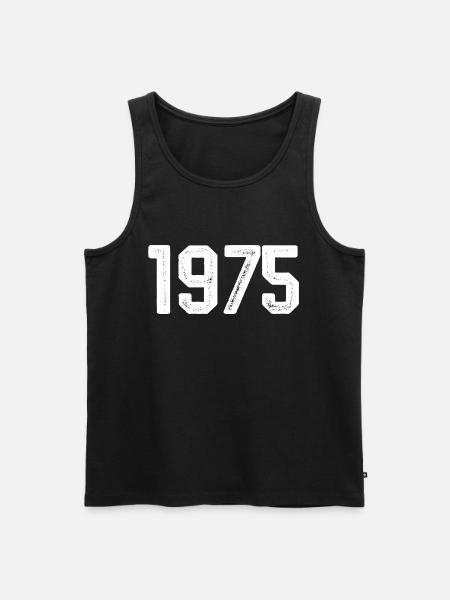 1975 Vintage Born Vintage 1975 Birthday 1975 - Men's Premium Organic Tank Top - black