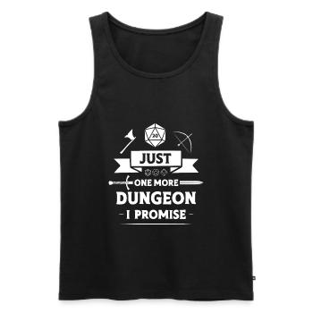 Nur noch ein Dungeon, den ich verspreche - Männer Premium Bio Tank Top - Schwarz - Vorne - AI Model Male 178 light (178cm)