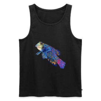 mandarin fish - Men's Premium Organic Tank Top - black - Front - AI Model Male 178 light (178cm)