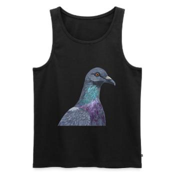 Colombe - Débardeur bio Premium Homme - noir - Devant - Michal (187cm)