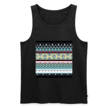 Nisha - Männer Premium Bio Tank Top - Schwarz - Vorne - Michal (187cm)