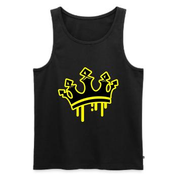 Crown King Symbol - Men's Premium Organic Tank Top - black - Front - AI Model Male 178 light (178cm)
