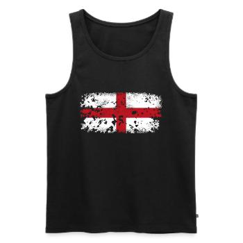 Genoa St. George's Cross - Men's Premium Organic Tank Top - black - Front - AI Model Male 178 light (178cm)