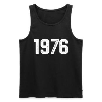 1976 Vintage Born Vintage 1976 Birthday 1976 - Men's Premium Organic Tank Top - black - Front - Michal (187cm)