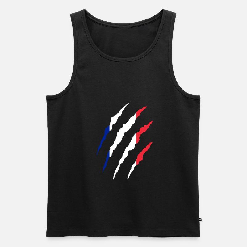 France drapeau | Design de drapeau français - Débardeur bio Premium Homme - noir