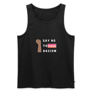 Gegen Rechts Rassismus Lesbisch blm LGBTQ Antifa - Männer Premium Bio Tank Top - Schwarz - Vorne - AI Model Male 178 light (178cm)