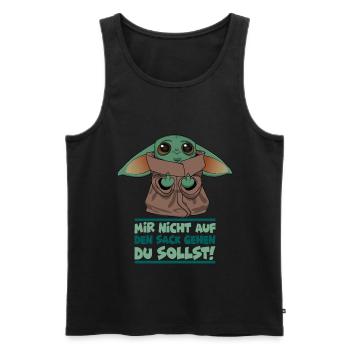 Mir nicht auf den Sack gehen du sollst Arbeit Büro - Männer Premium Bio Tank Top - Schwarz - Vorne - Michal (187cm)