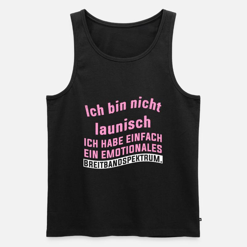 Ich bin nicht launisch ich habe einfach ein emotio - Männer Premium Bio Tank Top - Schwarz