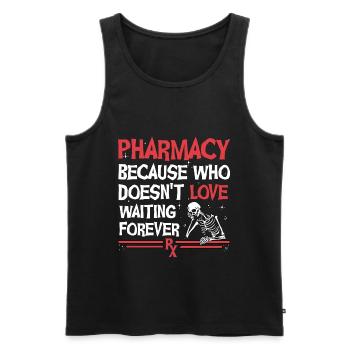 Pharmacie Halloween - Débardeur bio Premium Homme - noir - Devant - Michal (187cm)