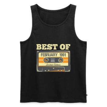 Best Of February 1991 30th Birthday 30th T-Shirt - Men's Premium Organic Tank Top - black - Front - Michal (187cm)