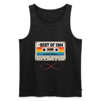 Best Of 1984 Vintage Birthday Gift T-Shirt - Men's Premium Organic Tank Top - black - Front - Michal (187cm)