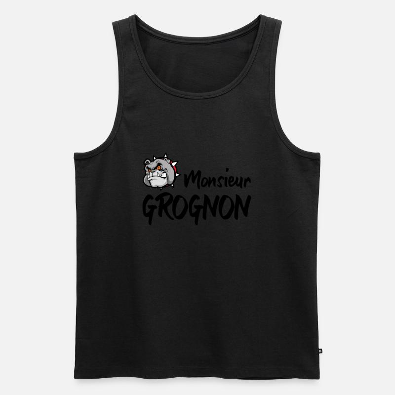 Herr GROGNON - Männer Premium Bio Tank Top - Schwarz