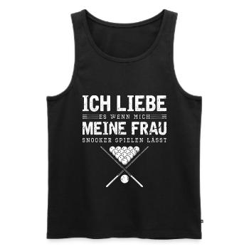 Ich Liebe Snooker Spielen Snooker Queue - Männer Premium Bio Tank Top - Schwarz - Vorne - Michal (187cm)
