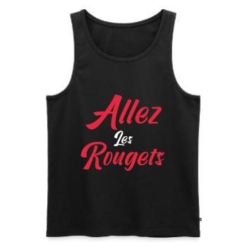 allez les Rougets. Les supporters suisses - Débardeur bio Premium Homme - noir - Devant - Michal (187cm)